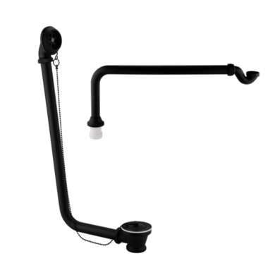 Vellamo Matt Black Clicker Bath Waste & Overflow | Tap Warehouse Vellamo Matt Black Clicker Bath Waste & Overflow | Tap Warehouse