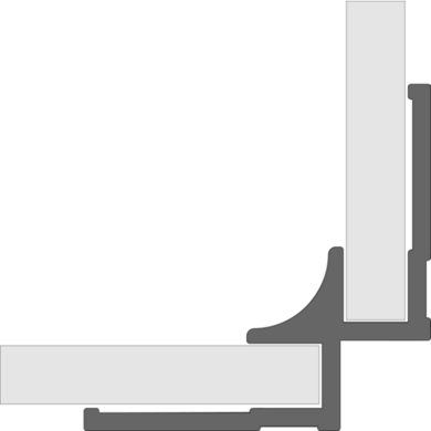 Internal Corner Profile PVC