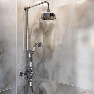 ONLY OPENED Traditional Exposed Thermostatic Shower Set Chrome