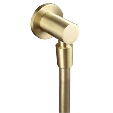 Brushed Brass Wall Outlet Elbow