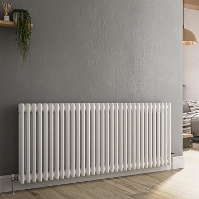 Moringa window radiator 60cm ホワイト Agadon Aurora Designer Radiator 600 x 960 mm White - 3041 BTU - 10
