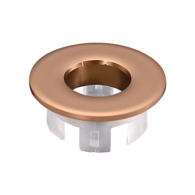 Brushed Bronze Round Basin Overflow Cover - Ashford