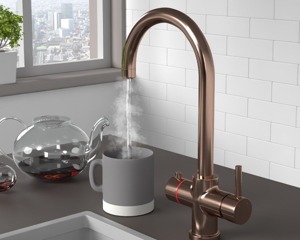Pronto instant hot water tap chrome.