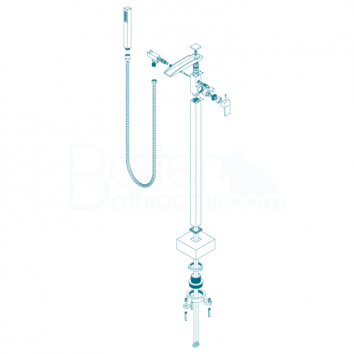 Tabor Waterfall Freestanding Bath Shower Mixer