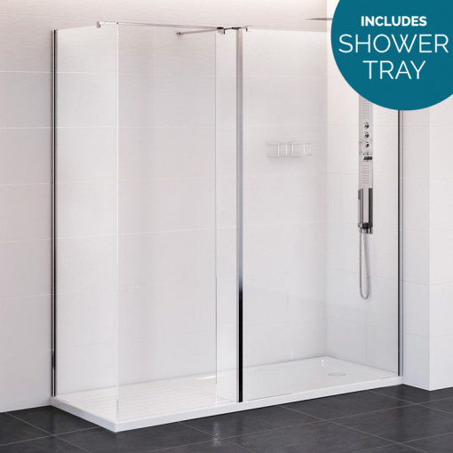 1700 x 800 Trinity Walk In 10mm Shower Pack