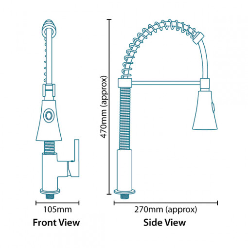 Viterbo Pull Out Kitchen Tap