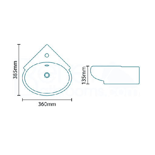 Florence Corner Cloakroom Basin