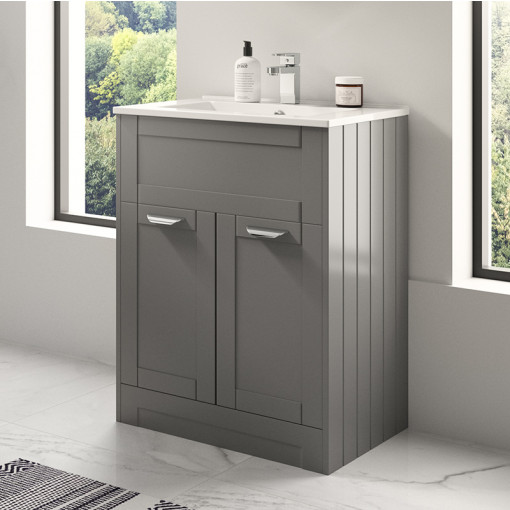 Nottingham Grey 600 Vanity Unit