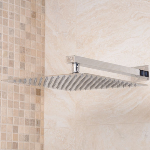 UltraThin Designer Square 300mm Shower Head & Wall Arm