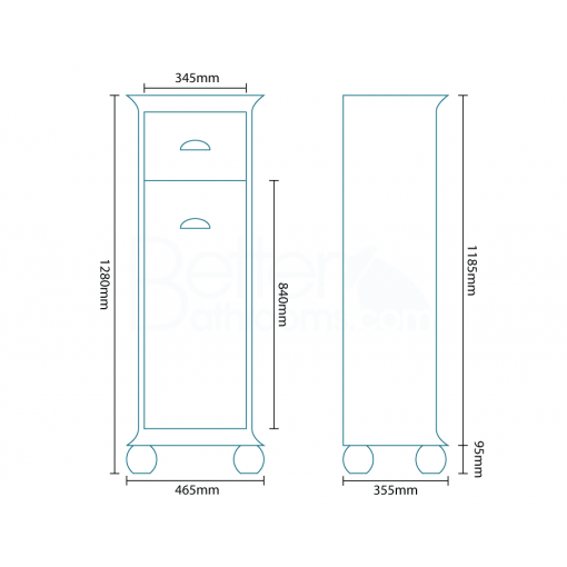 Valencia White Storage Unit