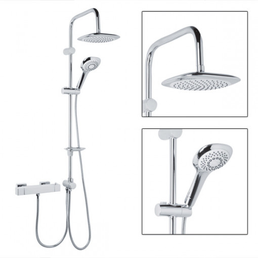 Vision Riser Slider Shower Rail Kit with Square Valve