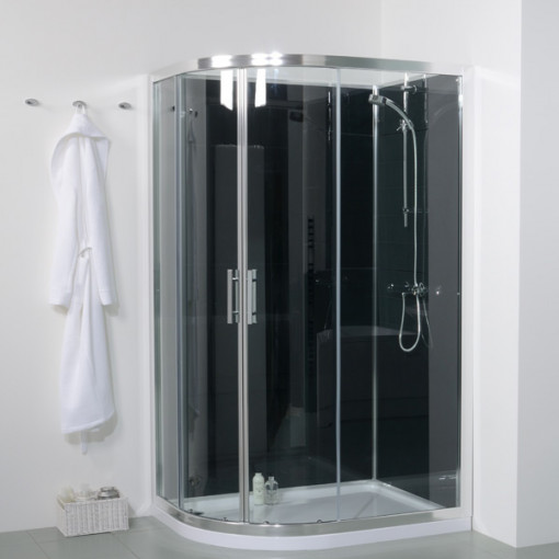 6mm 1200 Offset Right Hand Quadrant Shower Cabin With