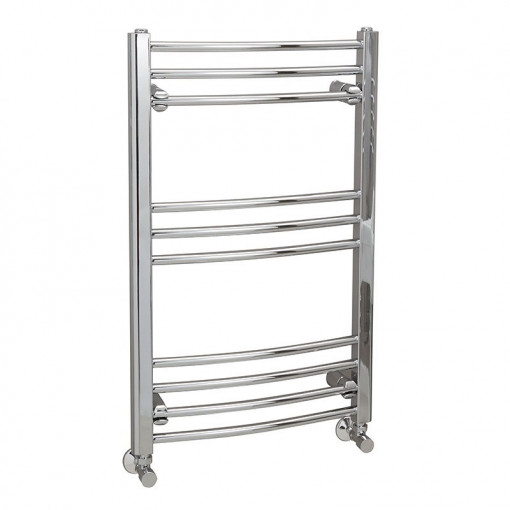Eco Heat 800 x 500 Curved Chrome Heated Towel Rail