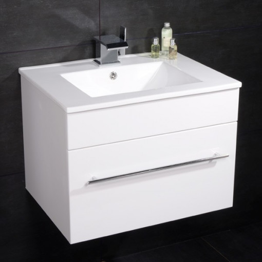 Better Bathrooms Uk S Largest Independent Bathroom Retailer Aspen 60cm Wall Mounted White Vanity Unit