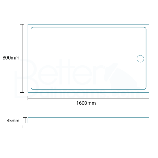 Easy Plumb 1600 x 800 Walk In Shower Tray