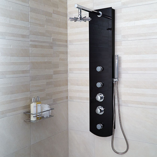 Crystal Thermostatic Shower Tower Panel