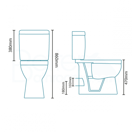 Comfort Height Close Coupled Toilet