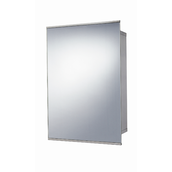 Stainless Steel Sliding Door Mirrored Cabinet 500 H 340 W