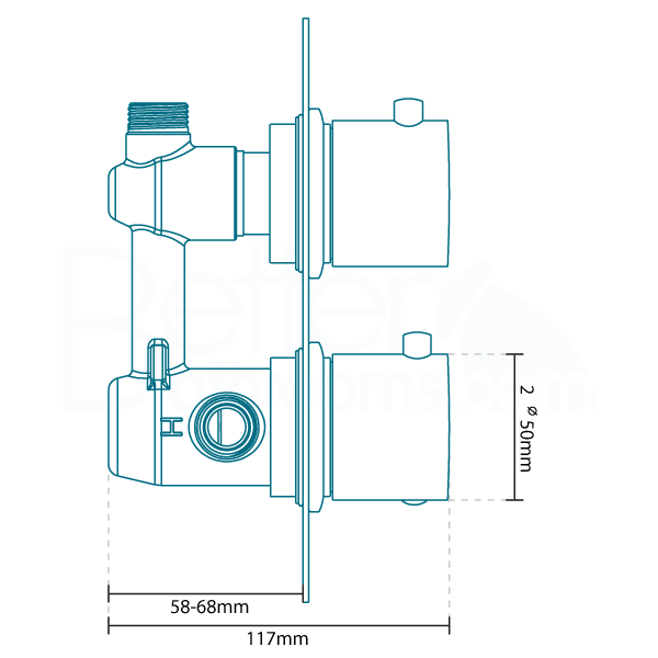 Eco S9 Concealed Dual Control Shower Valve