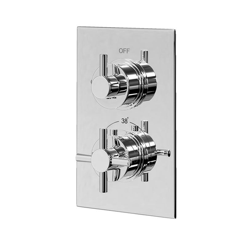 Dualex Riser Slide Shower Rail Kit with EcoStyle Dual Valve & Wall Outlet