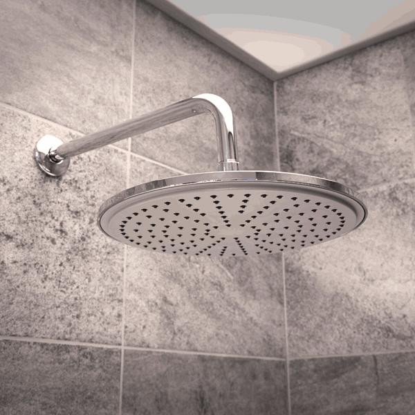 Round 25cm Rain Shower Head and Wall Arm