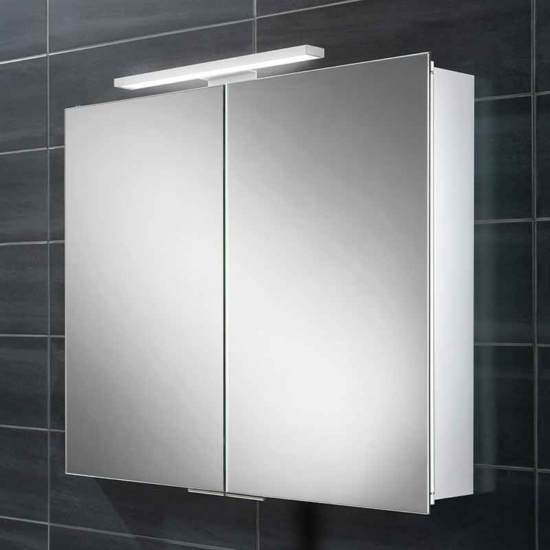Pluto Double Door Illuminated Mirrored Cabinet