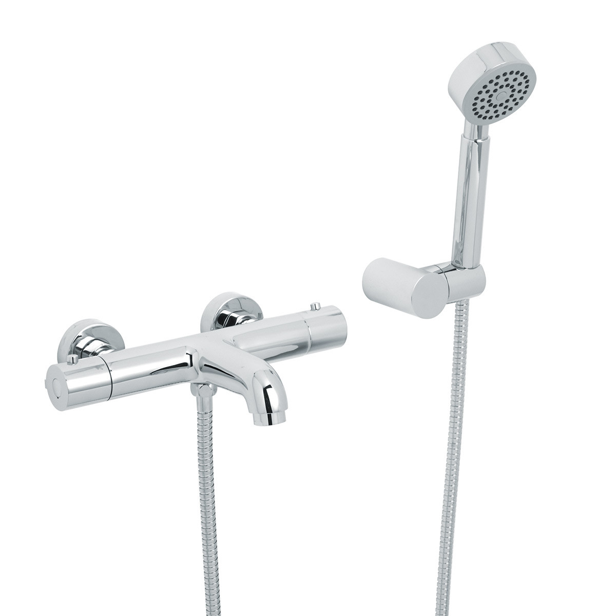 Focus Thermostatic Wall Mounted Bath Shower Mixer with Circo Handset