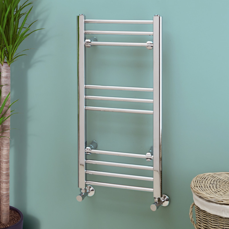 Eco Heat 800 x 400 Straight Chrome Heated Towel Rail