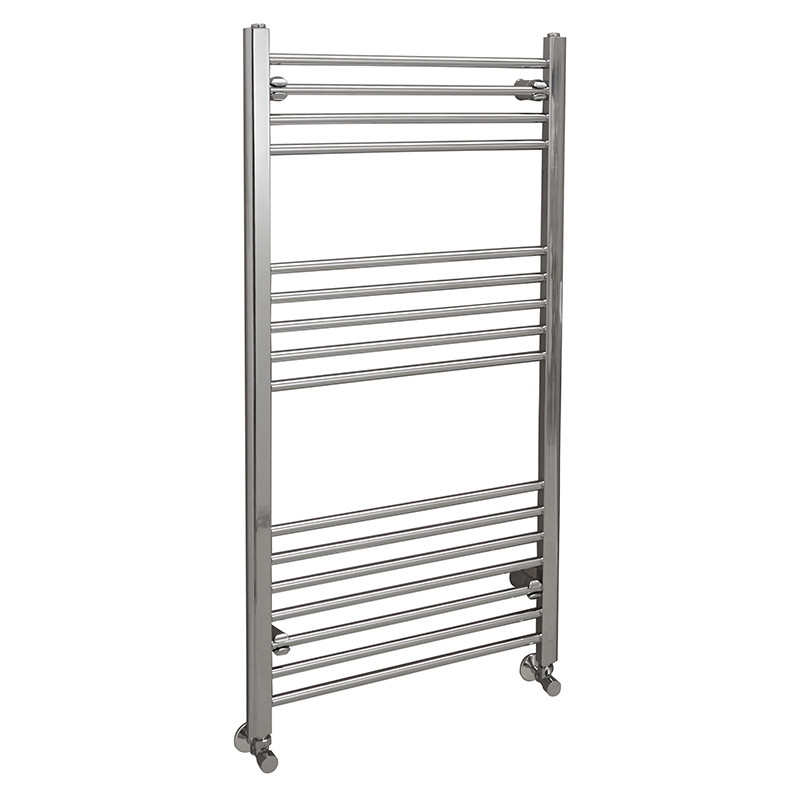 Eco Heat 1200 x 600 Straight Chrome Heated Towel Rail