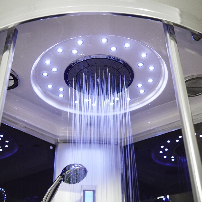 900 quadrant steam shower cabin with 6 body jets