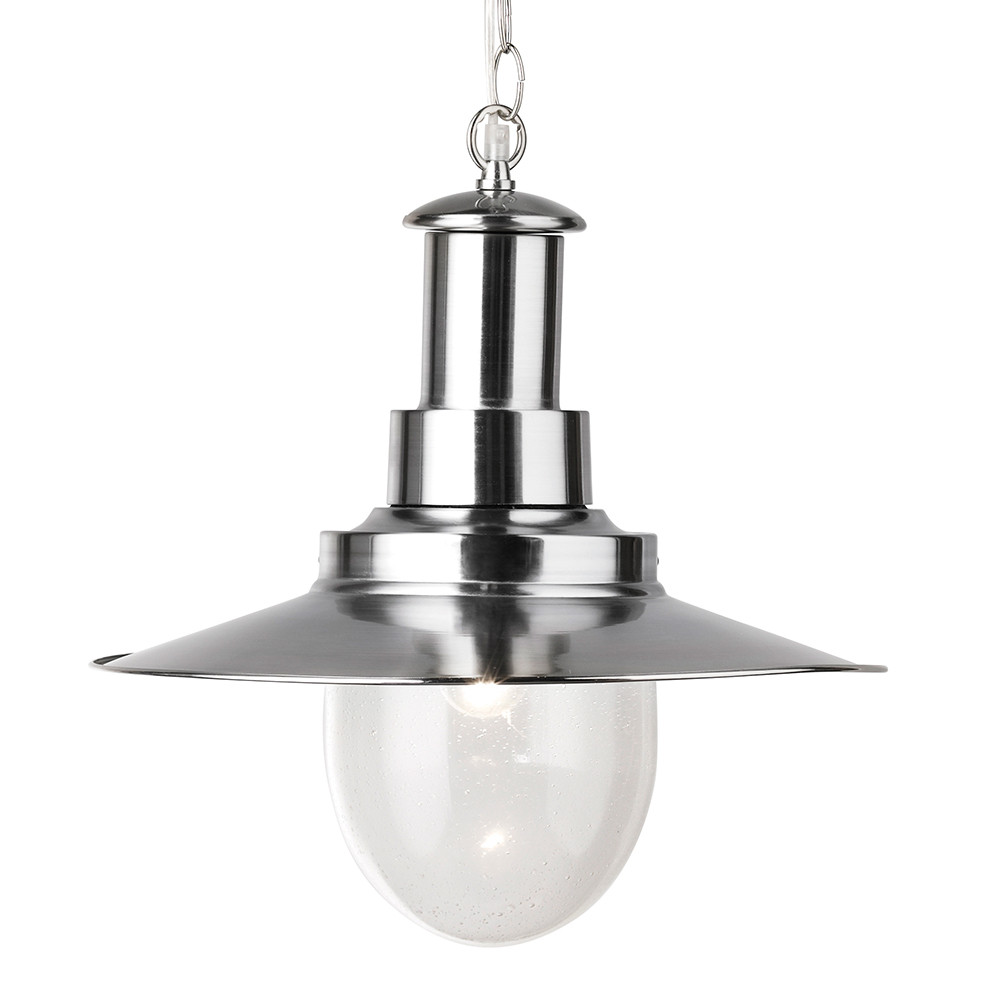 Fisherman Satin Silver Large Pendant Ceiling Light