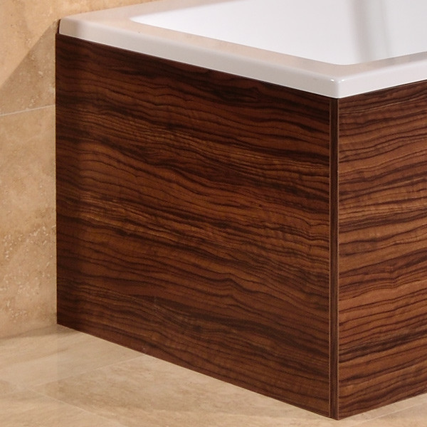 Walnut L Shape Square Bath End Panel