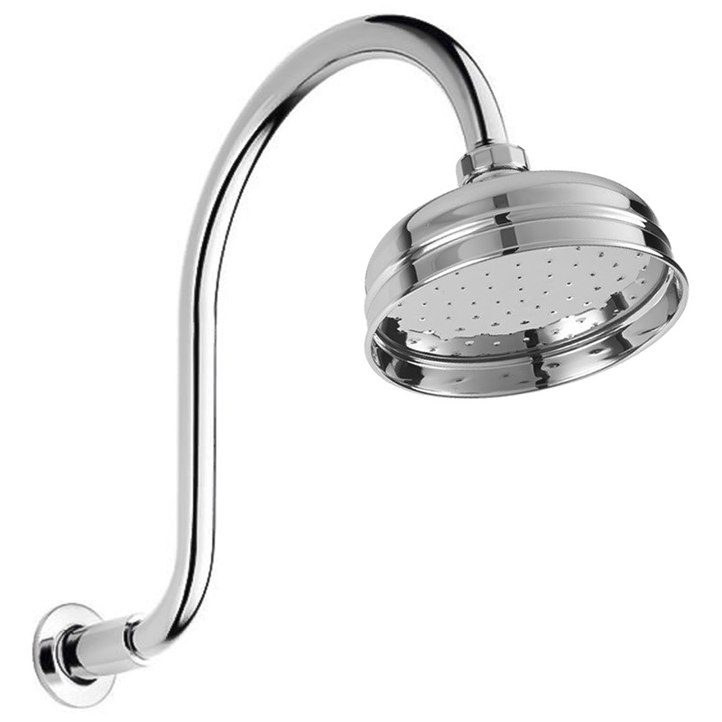 Fixed 200mm Apron Shower Head & Wall Arm