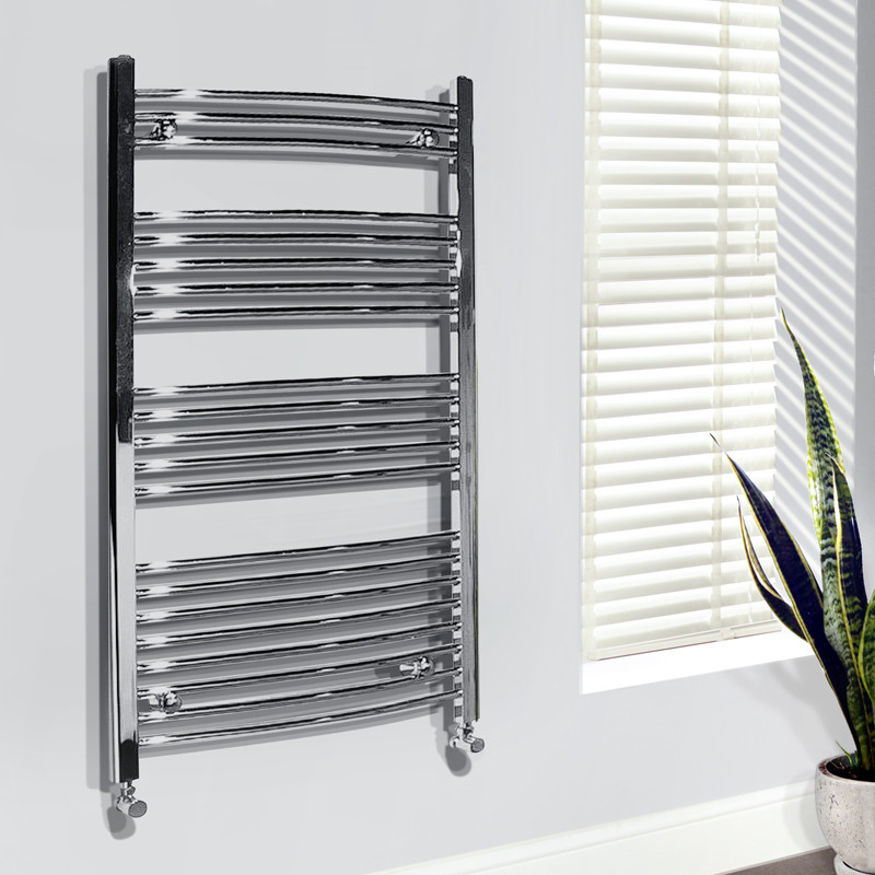 Beta Heat Electric 1150 x 600mm Curved Chrome Heated Towel Rail
