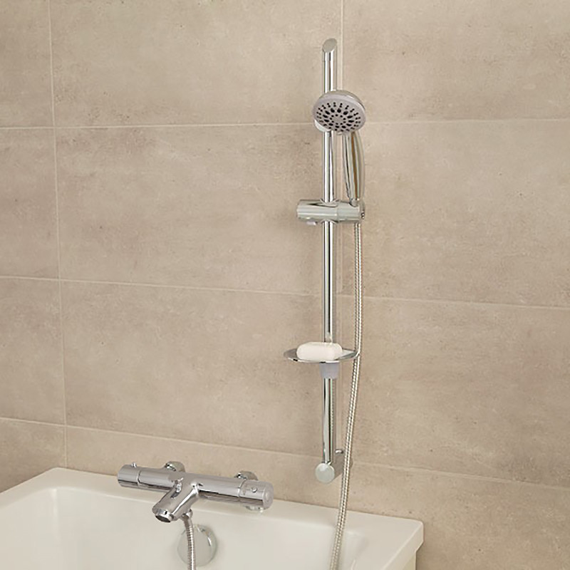 Peru Deluxe Deck Mounted Bath Shower Mixer with Rail Kit
