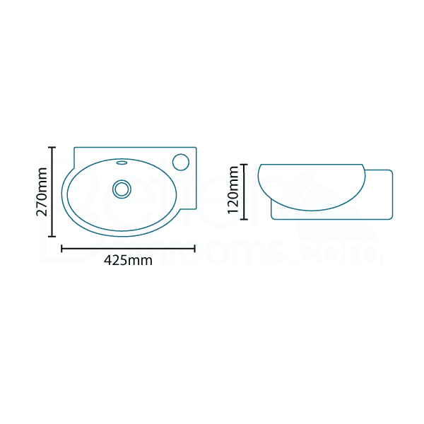Florence Right Hand Cloakroom Basin