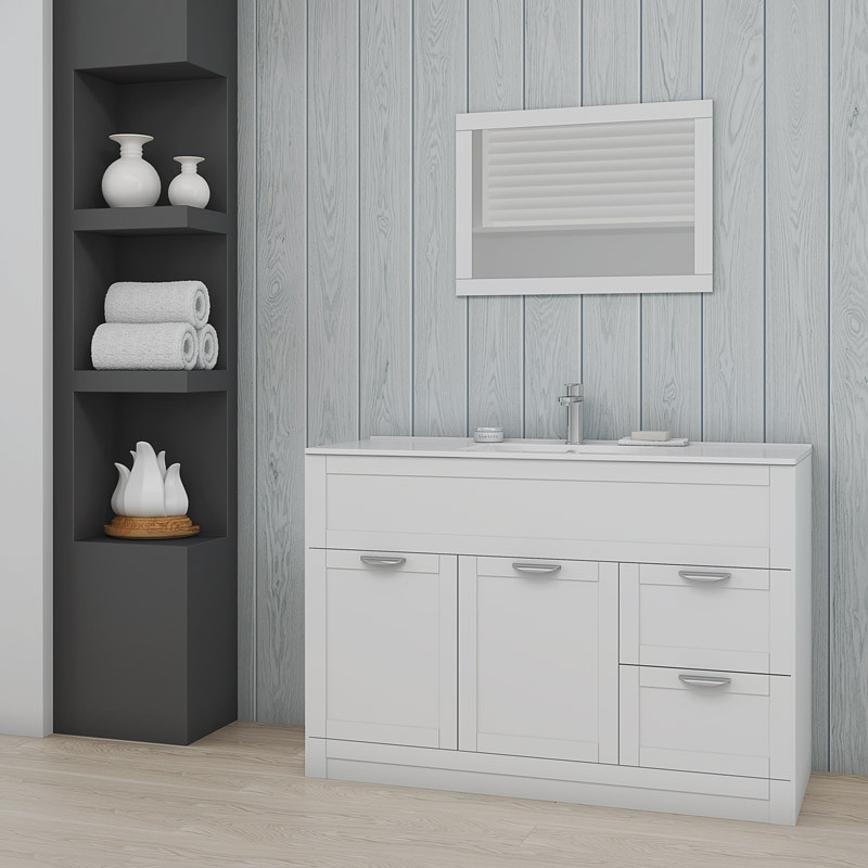 Nottingham White 1000 Vanity Unit