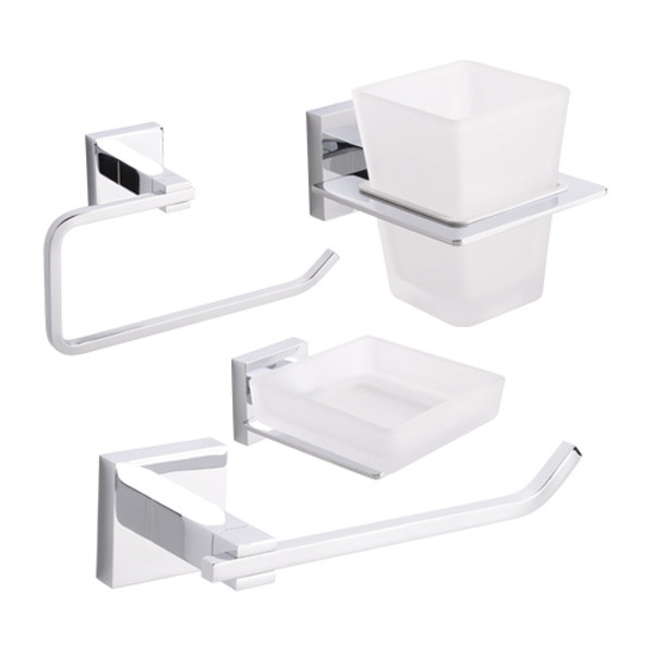 Pearl 4 Piece Bathroom Accessory Pack