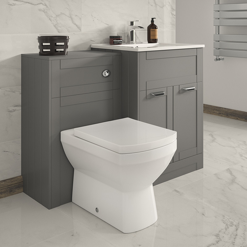 Nottingham 600 Grey Combination Unit With Back To Wall Toilet