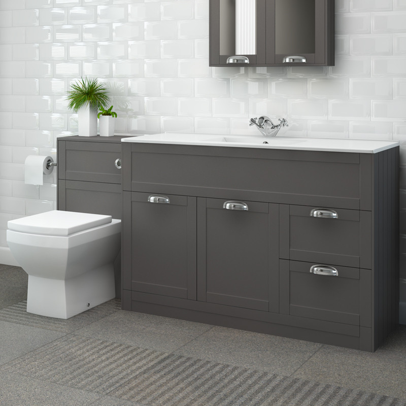 Nottingham 1000 Grey Combination Unit with Tabor Back to Wall Toilet
