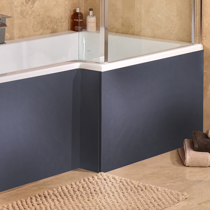 Windsor / Cuba / Aspen Grey 1700 MDF L Shaped Shower Bath Panel