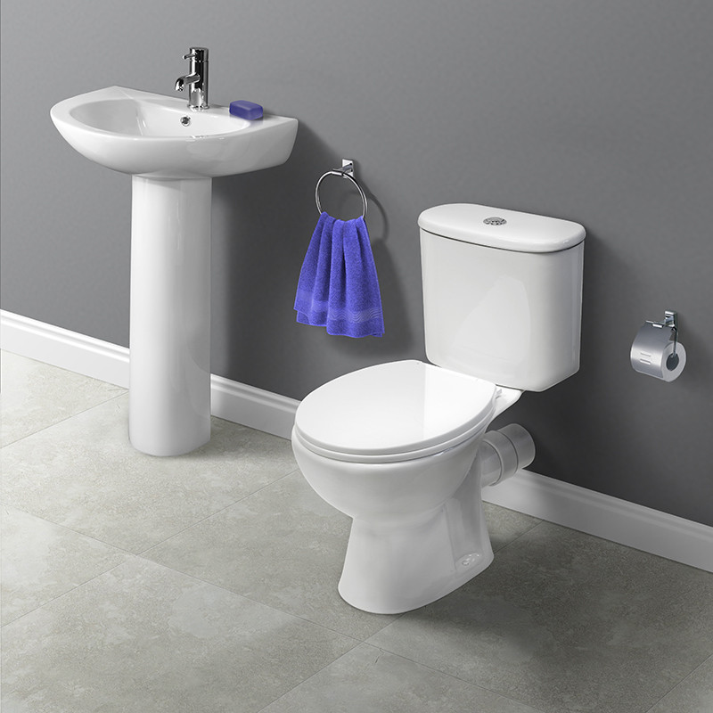 Venice Close Coupled Toilet & Cova Full Pedestal Two Piece Suite