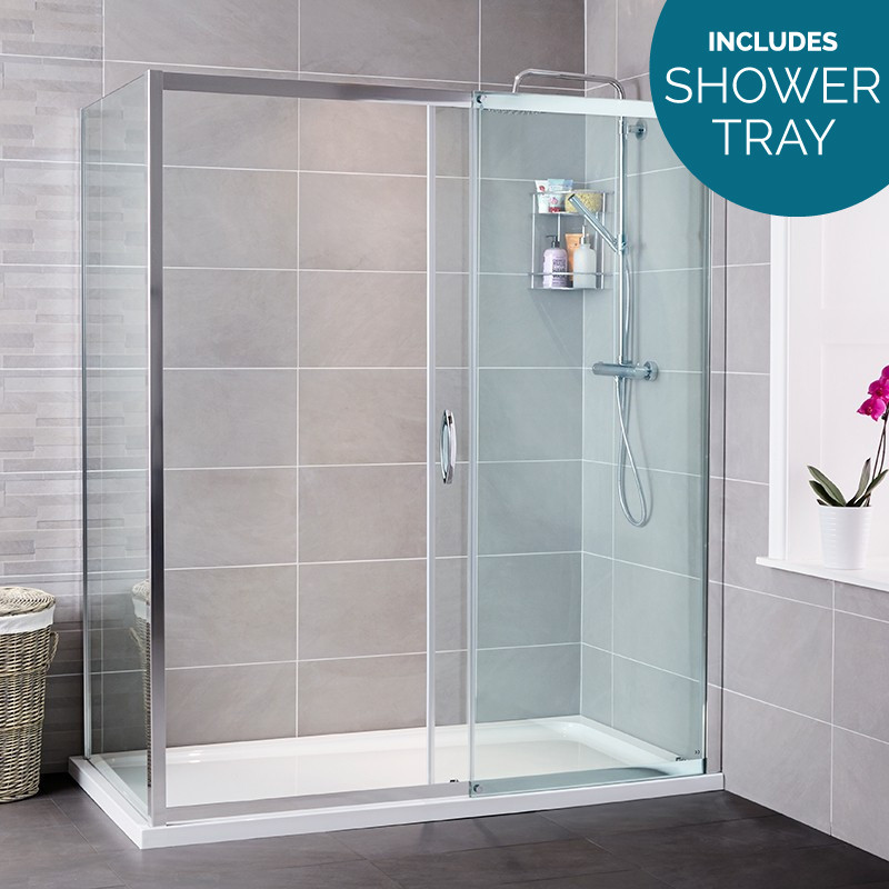 900 wide sliding shower door