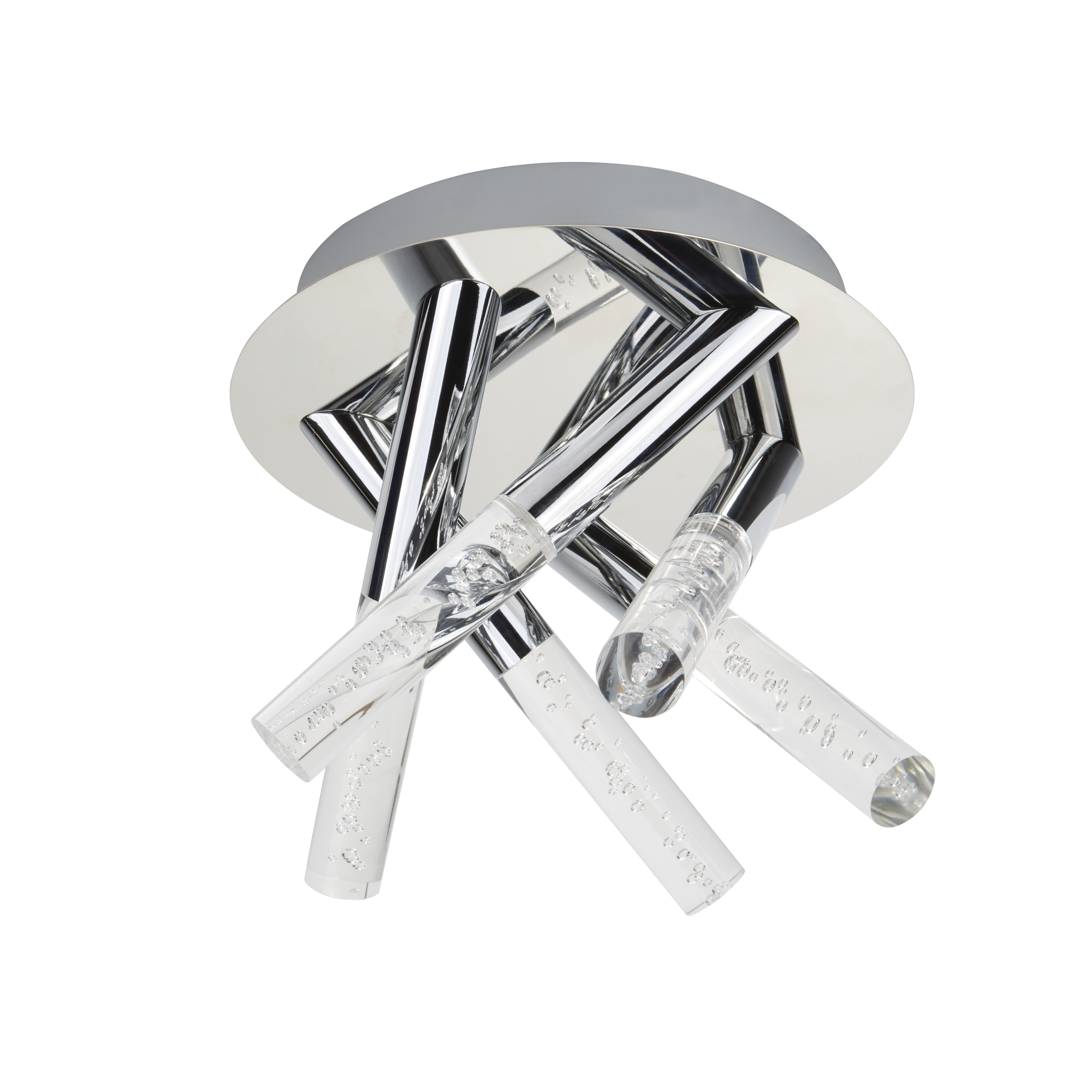 Bubbles 5 Light Chrome Bathroom Ceiling Flush Acrylic ...