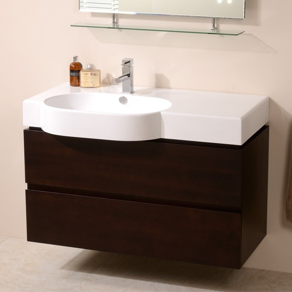 Madrid 1000mm Walnut Vanity Unit