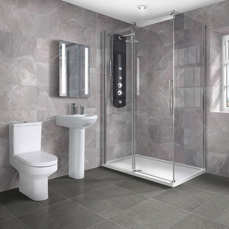 Aquafloe™ Elite ll 8mm 1200 x 800 Frameless Sliding Door Shower