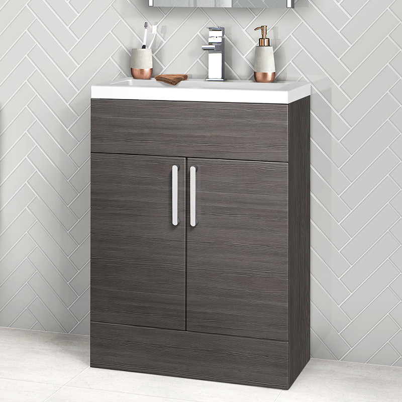Austin 600mm Grey Avola Two Door Vanity Unit