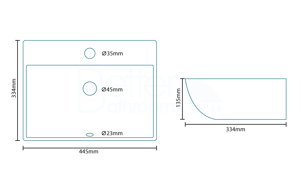 Square Countertop Basin