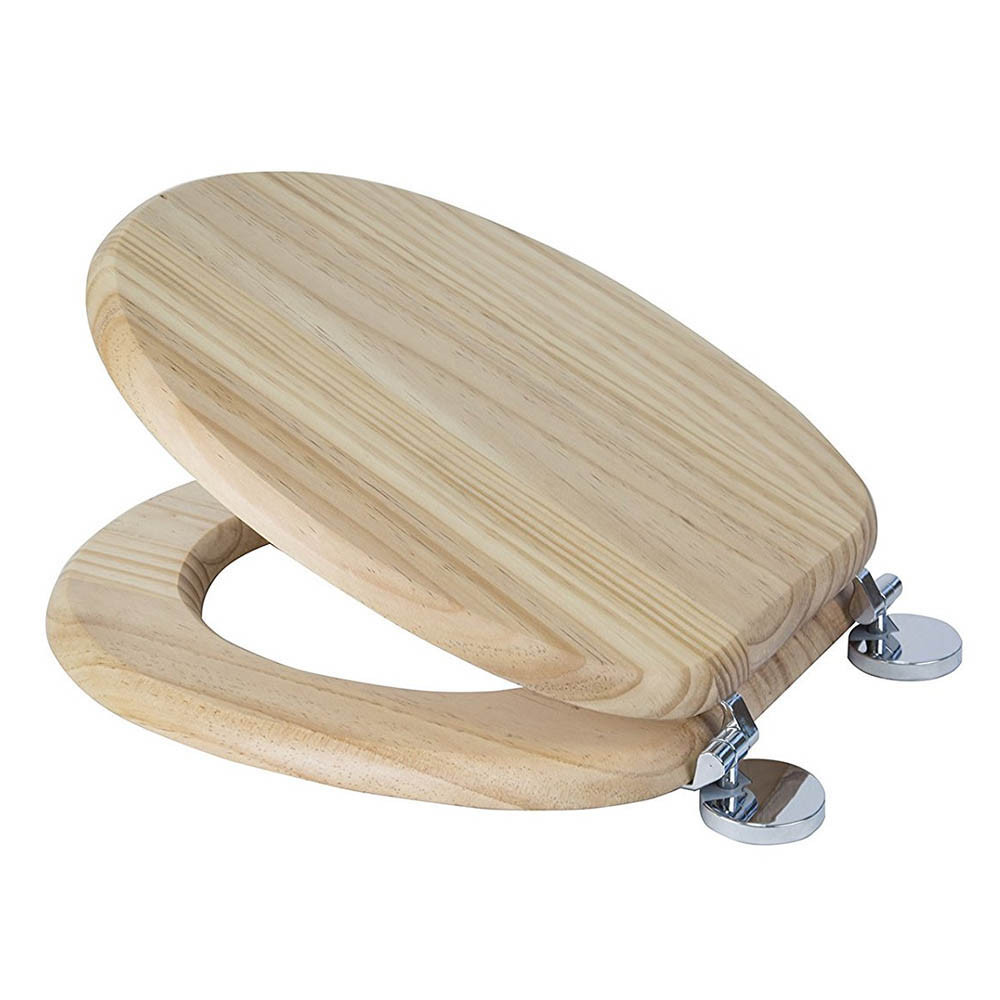 Flexi Fix Davos Blonded Effect Solid Pine Toilet Seat