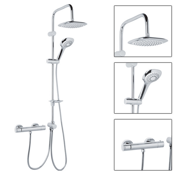 Vision Riser Slide Shower Rail Kit with Minimalist Deluxe Valve